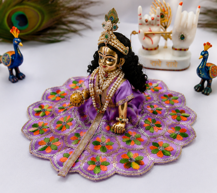 Floral Laddu Gopal Ji Poshak | Flower Design Laddu Gopal Ji Poshak | Lavender
